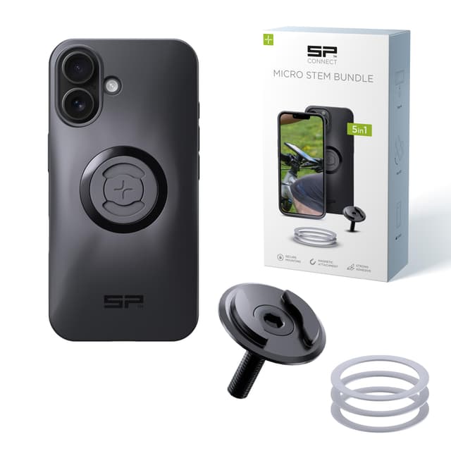 SP CONNECT Micro Stem Bundle | SPC+ | für iPhone 16 | Handy Halterung für den fahrradlenker 🚲