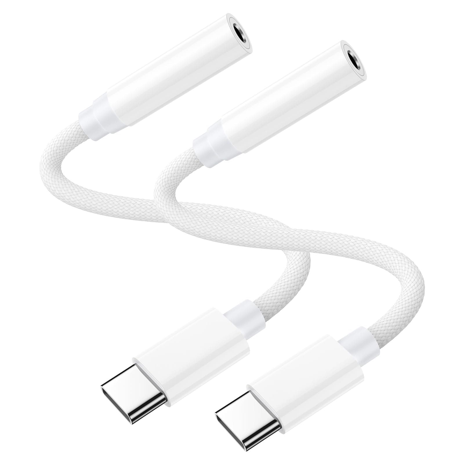 🎧 2 Pack USB C auf Klinke Adapter - Kopfhörer­anschluss für iPhone & Co. 🎶
