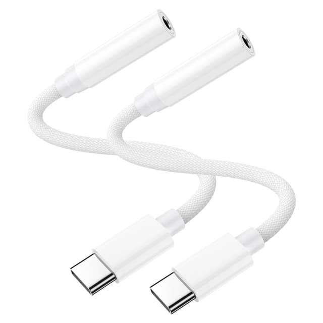 🎧 2 Pack USB C auf Klinke Adapter - Kopfhörer­anschluss für iPhone & Co. 🎶