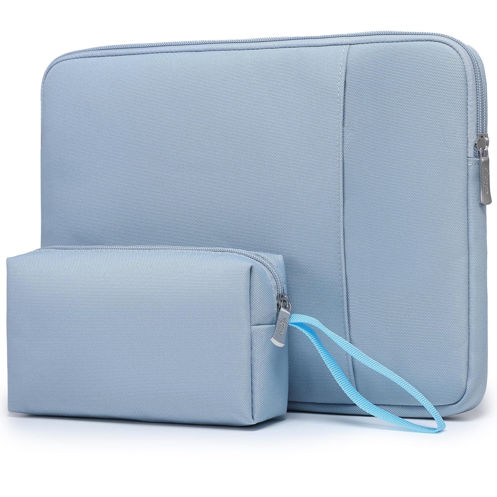 HYZUO 14-15 Zoll Laptop Tasche Set für MacBook Air 15 M4 M3 M2, MacBook Pro 15, 15" Surface Laptop, XPS 15 Plus, Laptop Schutzhülle für 14 Zoll Dell HP Lenovo ThinkPad Asus Acer Huawei, Blass Blau Blass Blau 14-15 Zoll