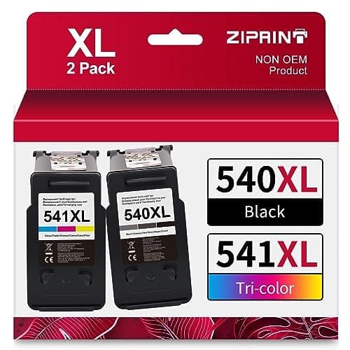 ZIPRINT 540 541 XL Druckerpatronen Kompatibel für Canon Druckerpatronen 540 541 PG-540 XL CL-541