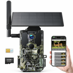 WOLFANG Wildkamera 2,5K 4G LTE Live Solar Übertragung Wildkamera 🦉🐘🦅🦌