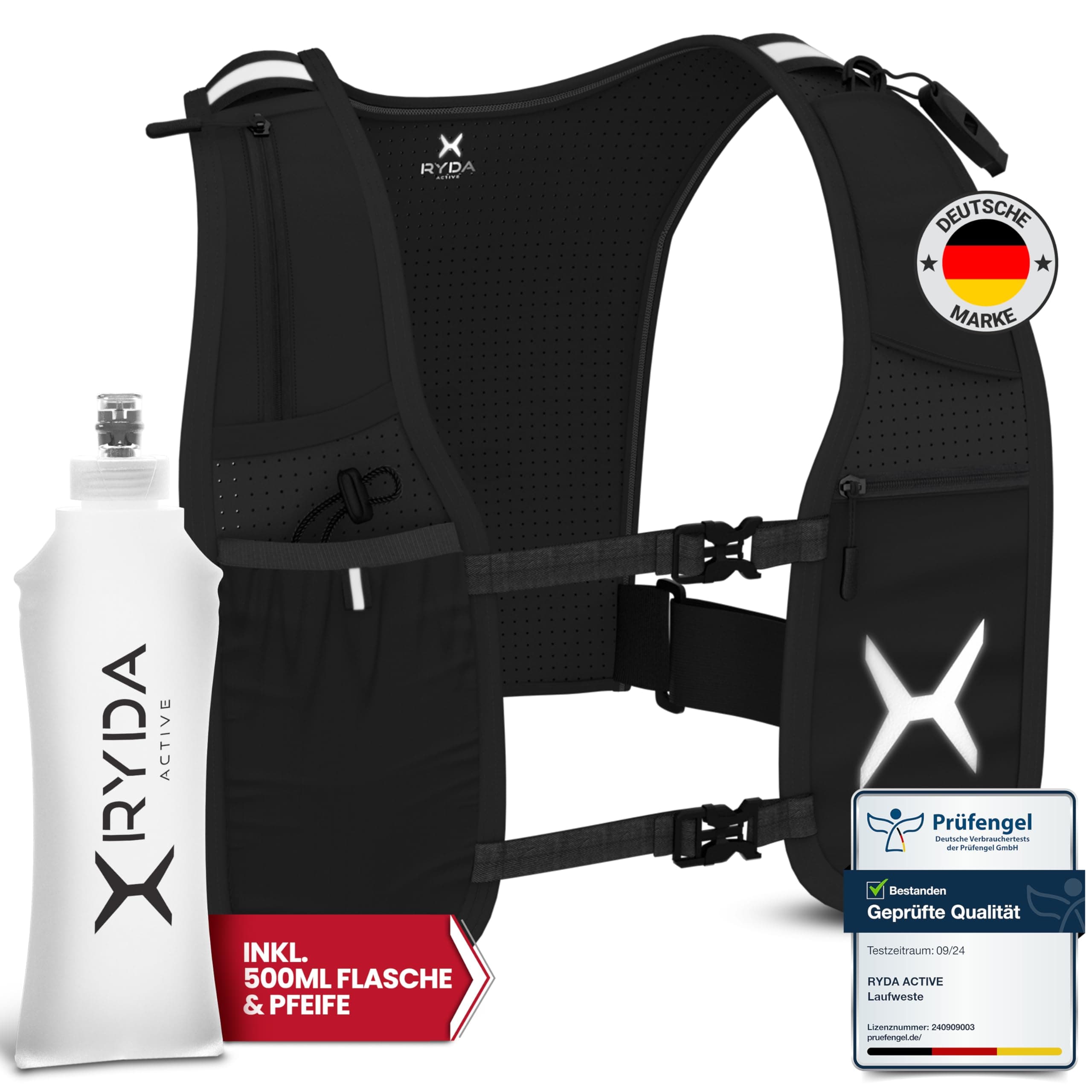 RYDA ACTIVE® Laufweste Damen & Herren | Ultraleicht & reflektierend 🏃🌟