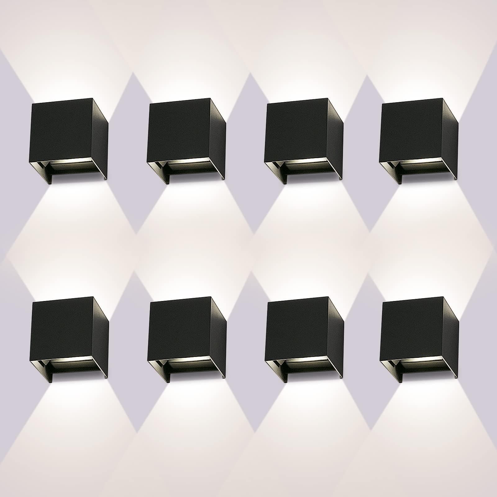 LED Wandleuchten Innen/Außen 8er Pack 12W - Top-Qualität und Einstellbarer Abstrahlwinkel 🌟