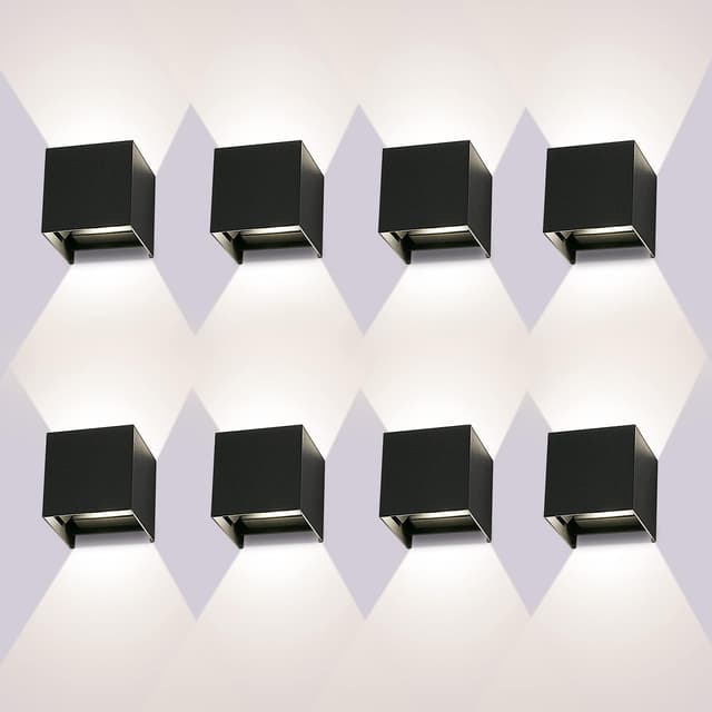 LED Wandleuchten Innen/Außen 8er Pack 12W - Top-Qualität und Einstellbarer Abstrahlwinkel 🌟