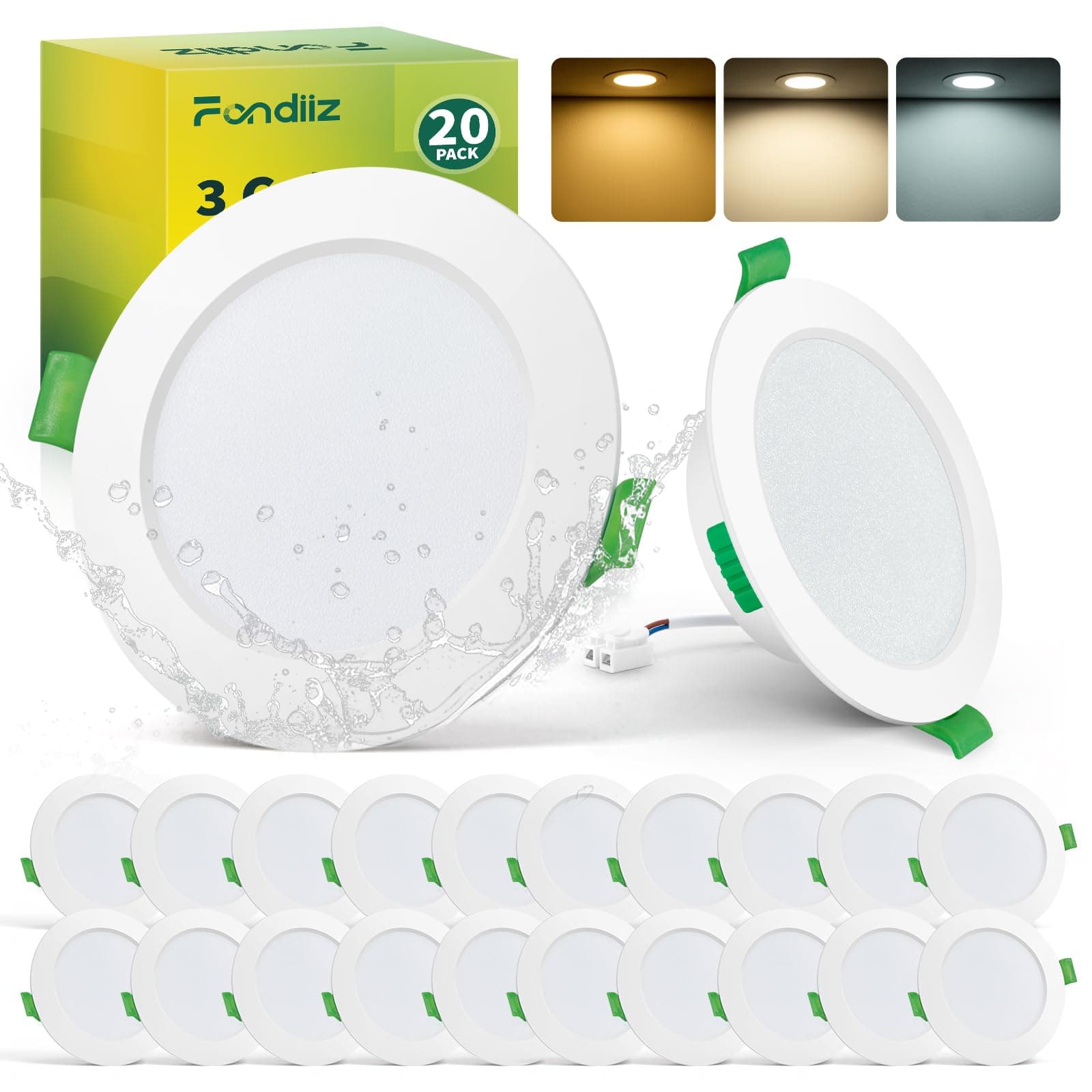 Fondiiz LED Einbaustrahler 230V 68mm, 20er Set LED Spots 🌟