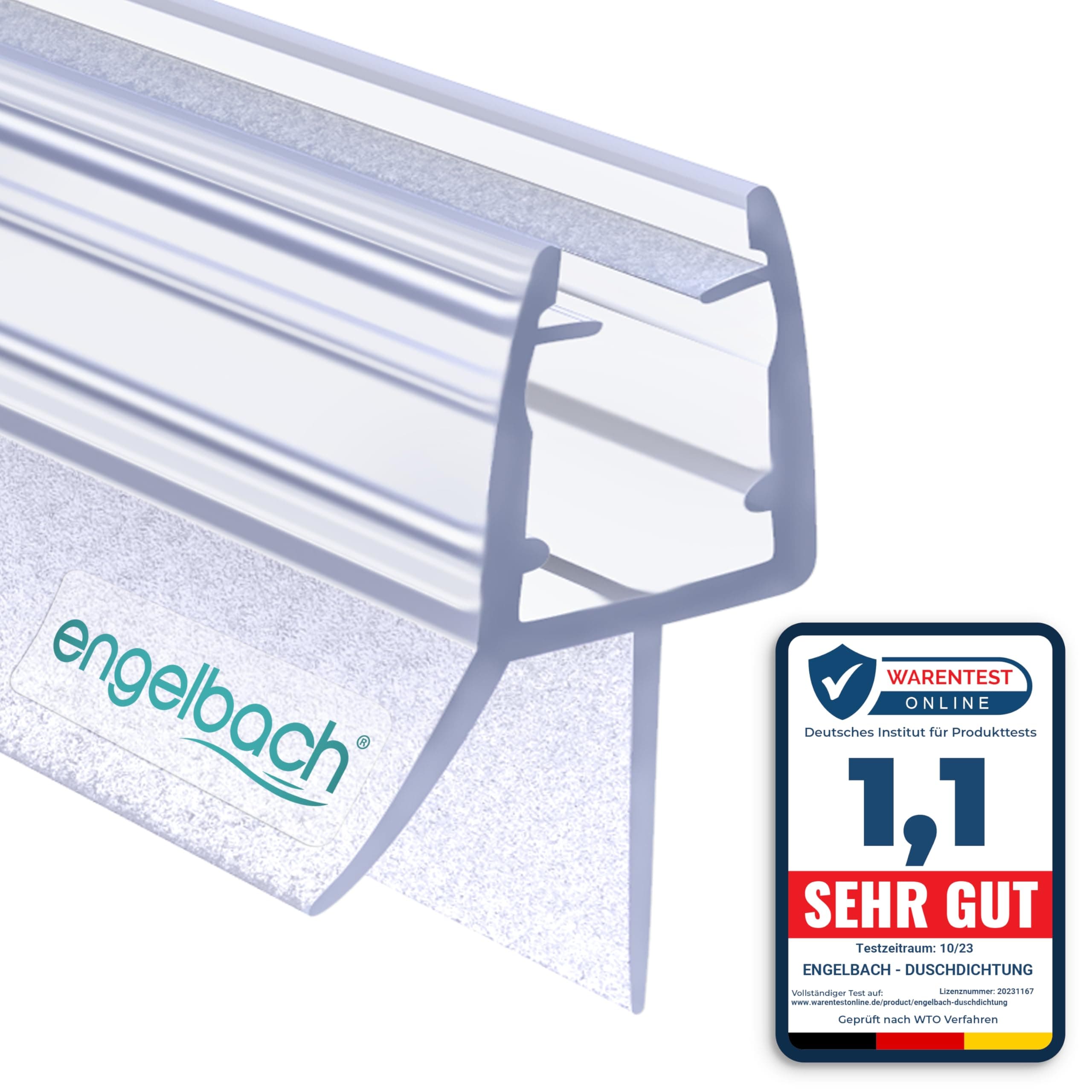 Engelbach® Duschdichtung für Glastüren - 100% wasserdicht ✅