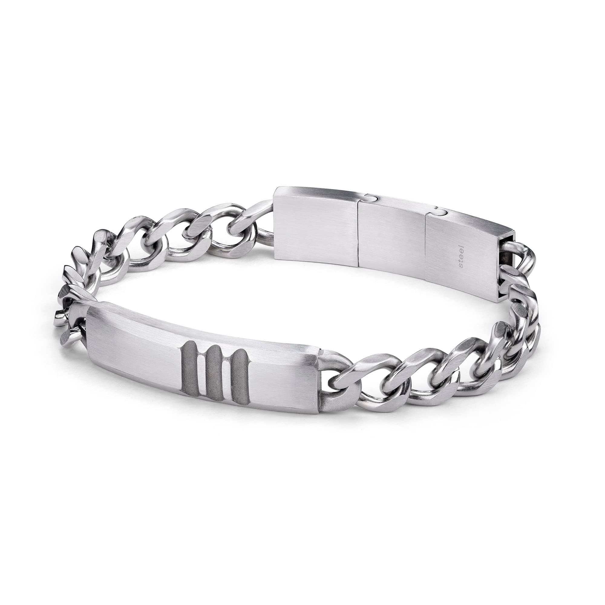 Angebot: Fynch-Hatton Herren Armband aus Edelstahl in Silber, Silber Antik & Schwarz ⌚️🛍️