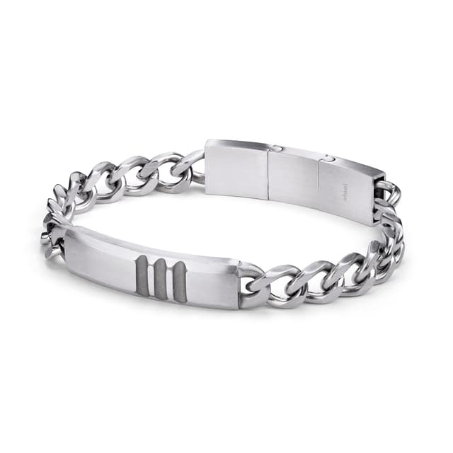 Angebot: Fynch-Hatton Herren Armband aus Edelstahl in Silber, Silber Antik & Schwarz ⌚️🛍️