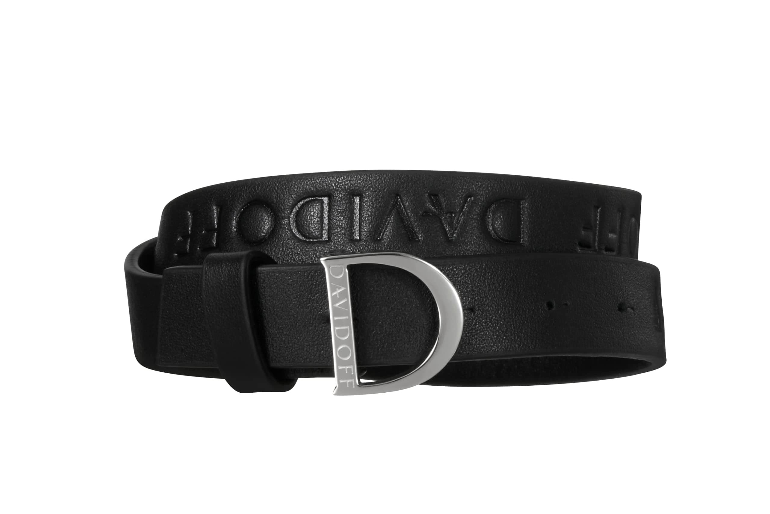 🎁 DAVIDOFF ICON Herren Armband Schwarz mit D-Schnalle 🌟