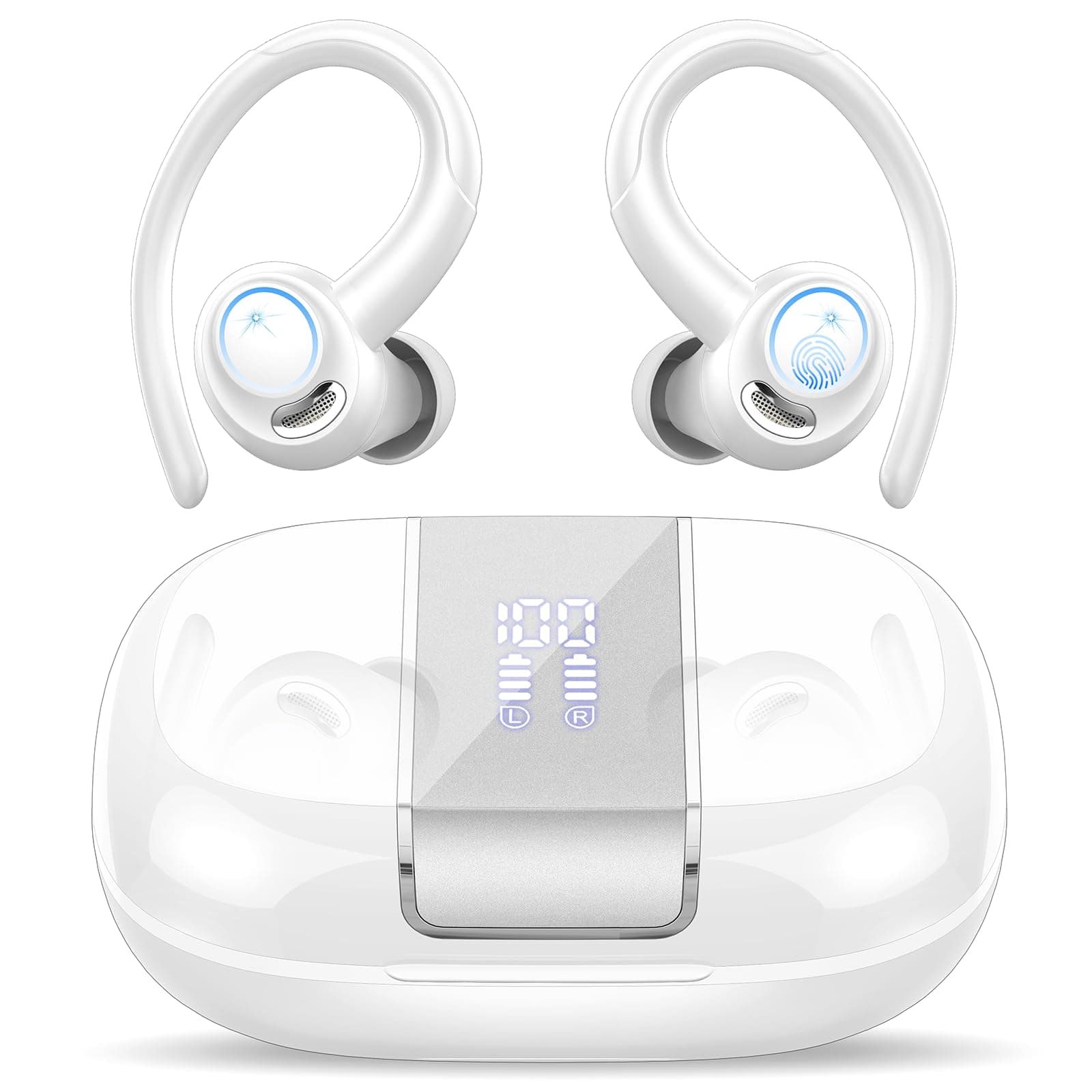 🎧 Bluetooth Kopfhörer Sport - Kabellos & Wasserdicht mit LED-Anzeige