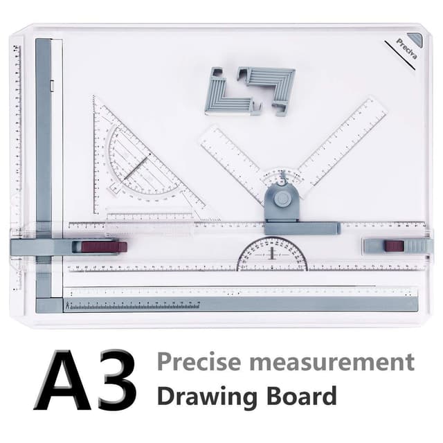 🎨📏 A3 Zeichenplatte Preciva A3 Zeichenbrett DIN A3 Zeichentisch mit Zubehör 📐✏️