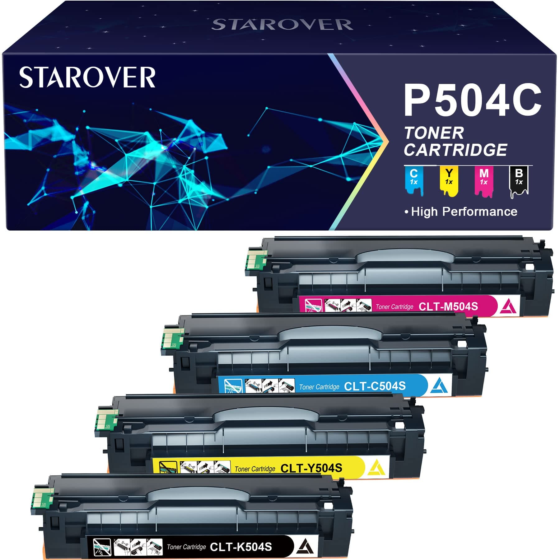 🌟STAROVER Toner Kompatibel für Samsung CLT-P504C CLT-K504S 🖨️
