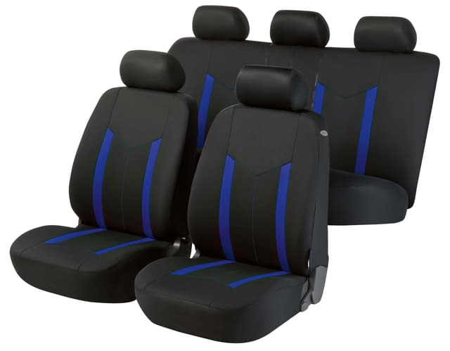 🚗🔵 Walser Auto-Sitzbezug Komplettset Hastings | Schonbezüge-Auto | Universal PKW-Sitzbezüge