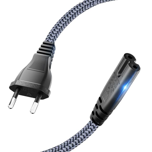 Stromkabel 2 Polig Goalfish Netzkabel 1M Grau ⚡️🔌