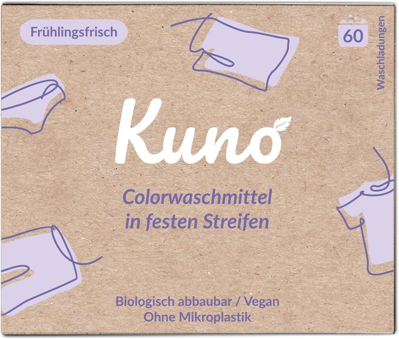 Kuno Colorwaschmittel Blätter Streifen - Nachhaltige Waschstreifen