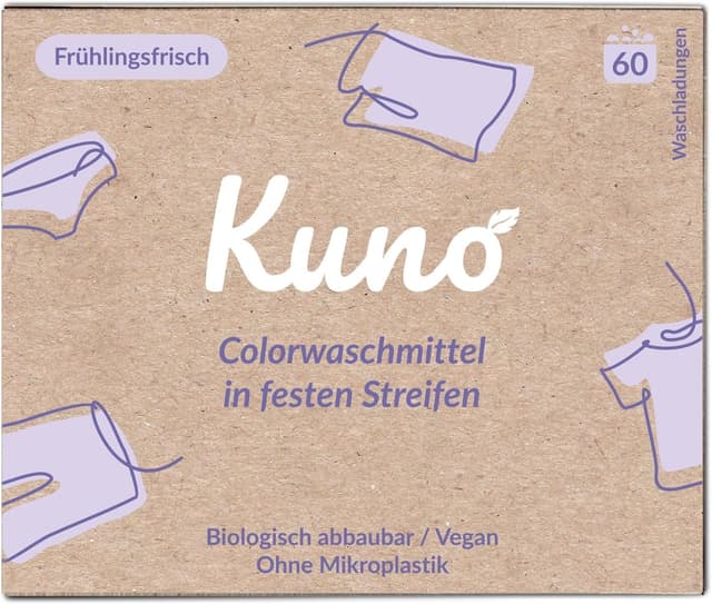 Kuno Colorwaschmittel Blätter Streifen - Nachhaltige Waschstreifen