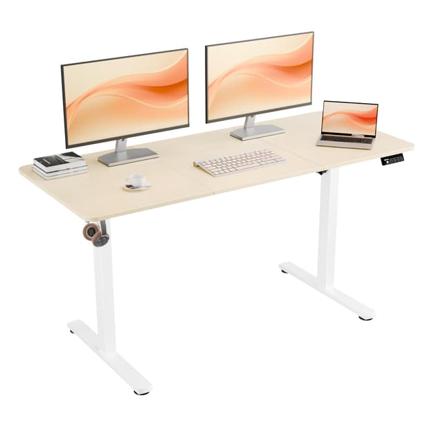 ERGOMAKER Elektrischer Höhenverstellbarer Schreibtisch 140x60cm 🖥️🖱️