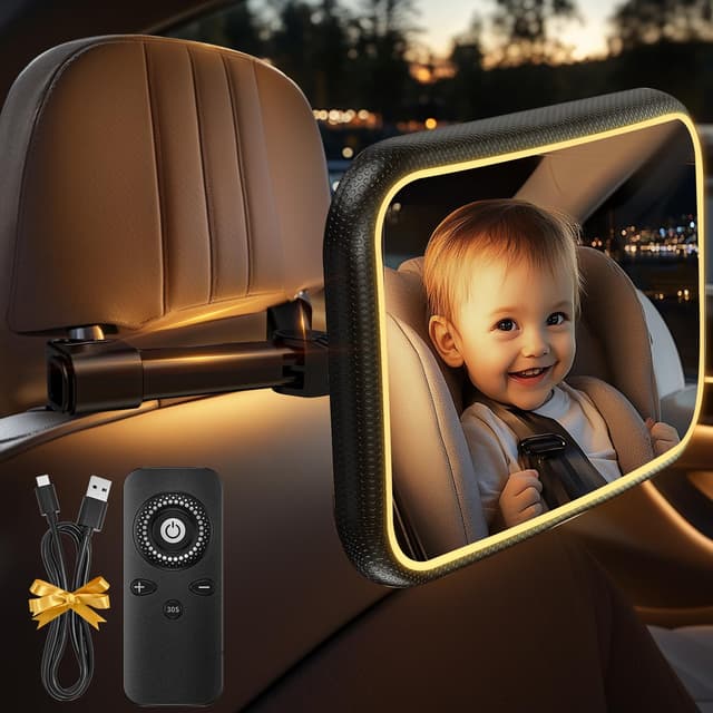 Spiegel Auto Baby Rückbank - 360° Autospiegel Sicherheit Autositz 🚗