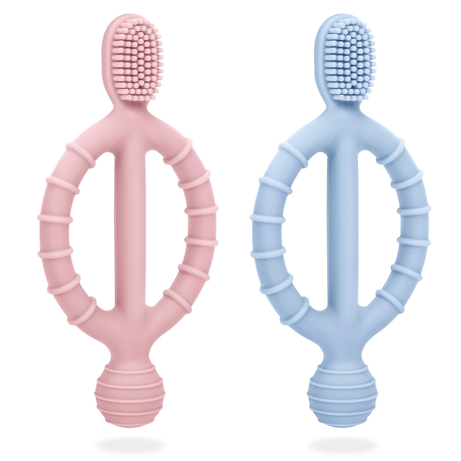 👶 CLDY Baby Beißspielzeug - 2 Stück Kinderzahnbürste Zahnungshilfe 🦷