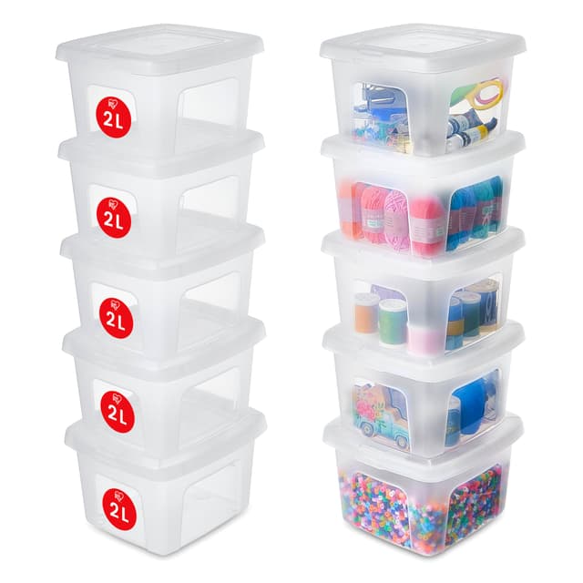 Iris Ohyama Vielseitige Aufbewahrungsboxen, 2L, 10er-Set 📦🔒
