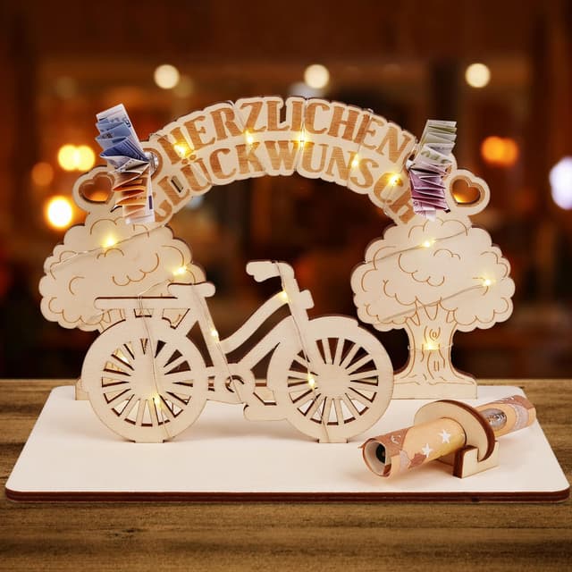 ARTREE Geldgeschenke Geburtstag Holz Fahrrad Geschenk 🚲