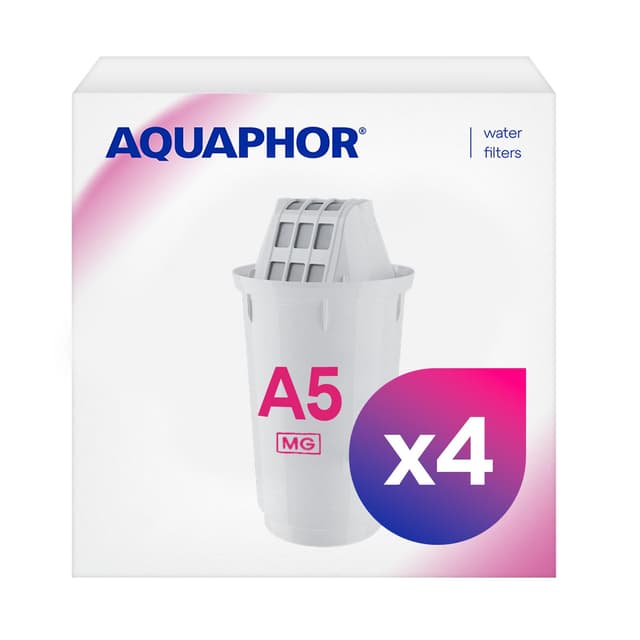 🚰🌿 AQUAPHOR Filterkartusche A5 Pack 4 mit Magnesium I Filtert Kalk & Chlor sowie Schwermetalle & andere Stoffe 🌿🚰