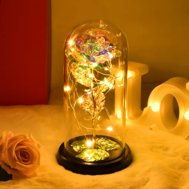 Ewige Liebe - Ewige Rose im Glas Geschenk für Mama, Oma - Weihnachten Valentinstag Geburtstag