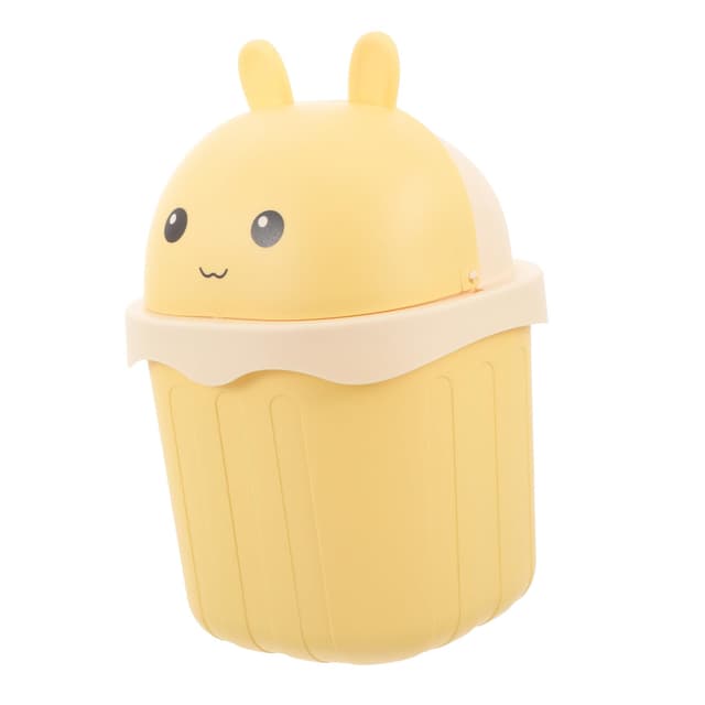 🗑️ Ciieeo Mini Tischmülleimer Mit Deckel - Süßer Cartoon Mülleimer