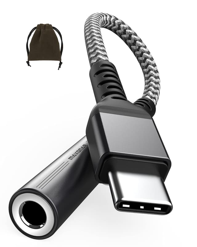 Maxonar USB C zu 3.5mm Klinke Adapter 🎧 1 Packung