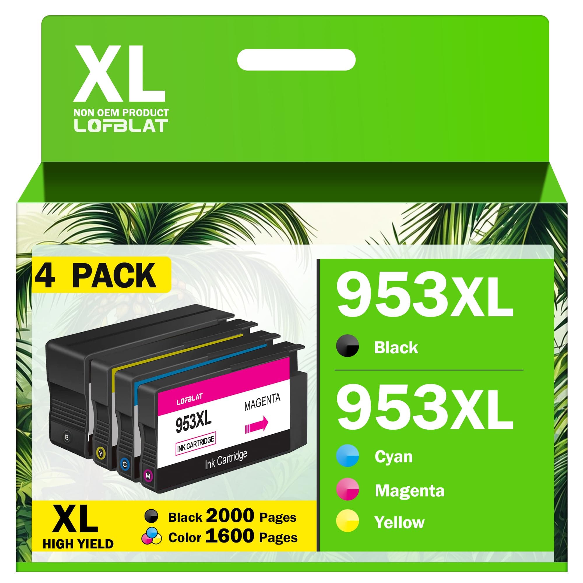 LOFBLAT 953XL Officejet Pro 8710 Patronen Kompatibel für HP 953 Druckerpatronen XL - 4er-Pack 🖨