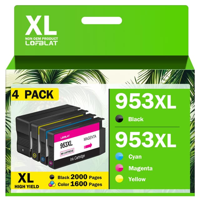 LOFBLAT 953XL Officejet Pro 8710 Patronen Kompatibel für HP 953 Druckerpatronen XL - 4er-Pack 🖨