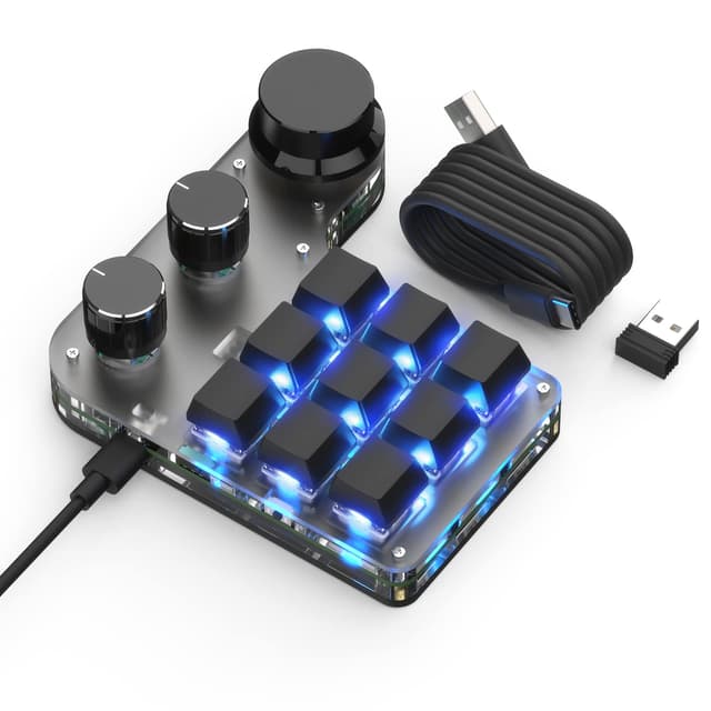 BRIMFORD Mechanische Mini Makro Tastatur - Kabellos, Programmierbar, Hot-Swap Gaming Keyboard mit RGB Beleuchtung 🎮🌈