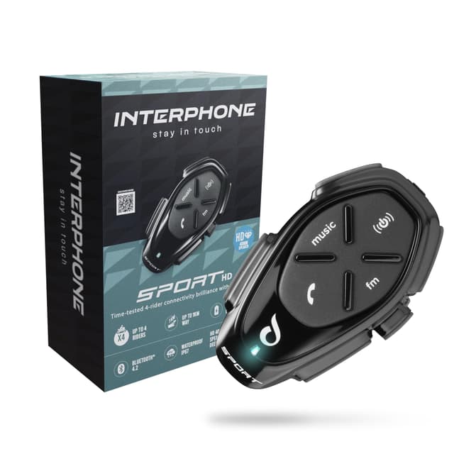 🏍️ INTERPHONE Sport HD Einzelgerät - Bluetooth Headset fürs Motorrad 🎧