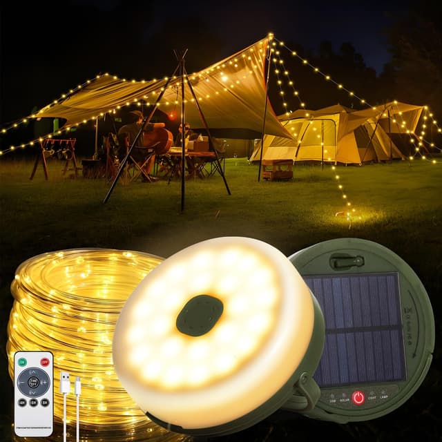 FLSEPAMB 12M Solar Camping Lichterkette 🏕️🔦