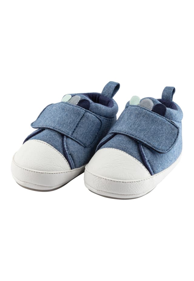 🦕 Sterntaler Baby Schuhe mit 3D Dinozacken - Baby Sneaker aus Baumwollstoff und Kunstleder 🦖