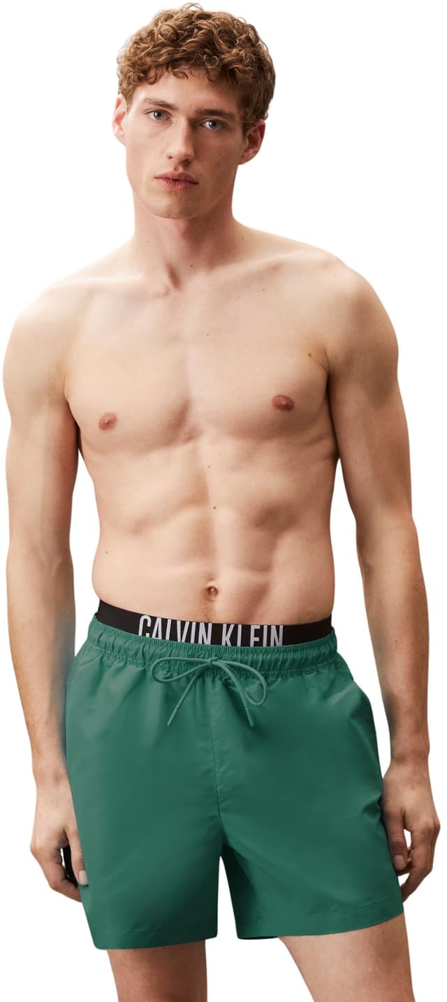 Calvin Klein Herren Medium Double Wb Lv00n61093 Boardshorts M Green (Wild Green) 🩳🌊