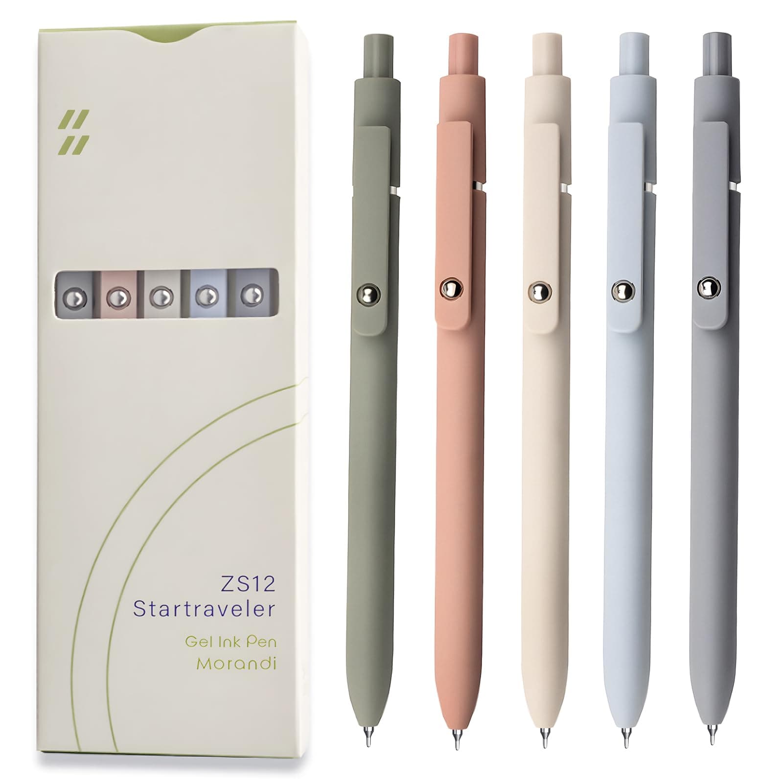 🎨 UIXJODO Gelstifte, 5 Stück 0,5 mm japanische schwarze Tinte, feine Spitze 🖊️