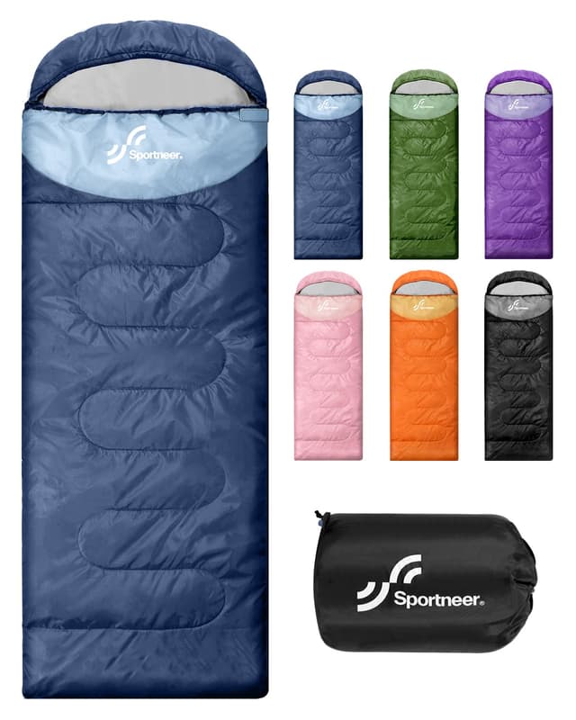 Sportneer Schlafsack Outdoor - Schlafsack Winter für Erwachsene und Kinder 🏕️