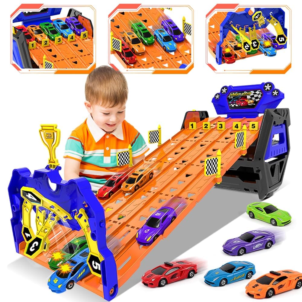 VATOS Aufgerüstet 5 Spuren Transport LKW | Spielzeugautos für Jungen | Alter 3-8