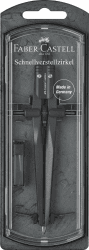 🌟 Super Deal: Faber-Castell 174530 - Schnellverstellzirkel Stream, Blackstone, 1 Stück Zirkel Stream Schwarz