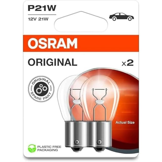 🔥 Angebot! Osram ORIGINAL LINE 12V, P21W, Signal Lampe, Metallsockel, Doppelblister (2 Lampen)