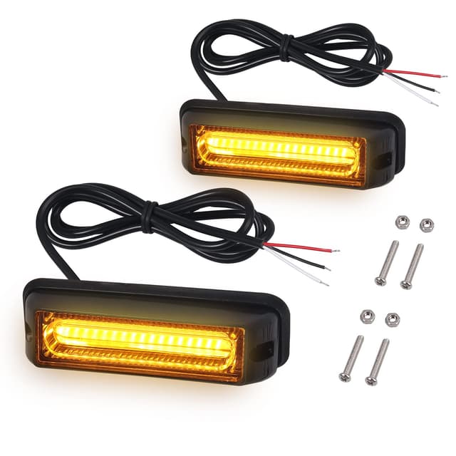 🚨 2x 9cm LED COB Warnlicht 12V 24V Stroboskoplicht - Blitzmodul Notfall Licht