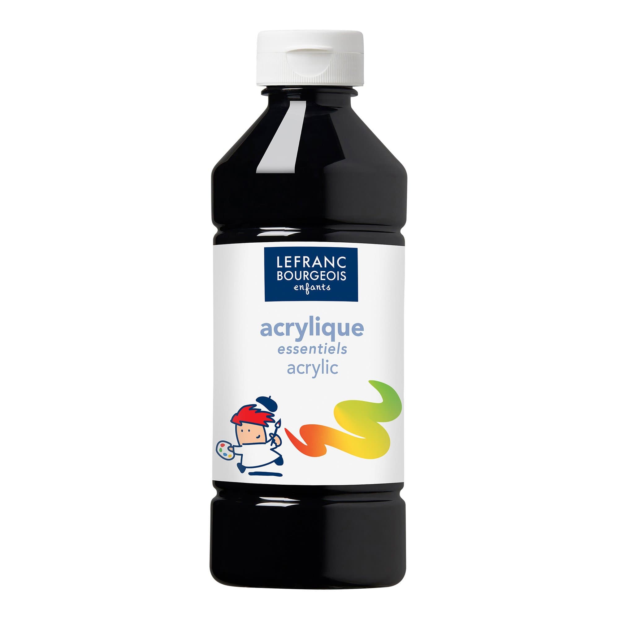 Lefranc & Bourgeois "Value Serie" Kinder - Acrylfarben, 500ml Tube - Schwarz Schwarz 500 ml (1er Pack) 🎨