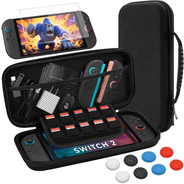 Switch 2 Tasche und Schutzfolie Bundle mit exklusivem Design für Nintendo Switch 2 🎮👜