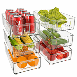 🌟 Diwoker Kühlschrank Organizer Set - 6er Stapelbare Aufbewahrungsboxen 🌟 Angebot bei HelloDeals