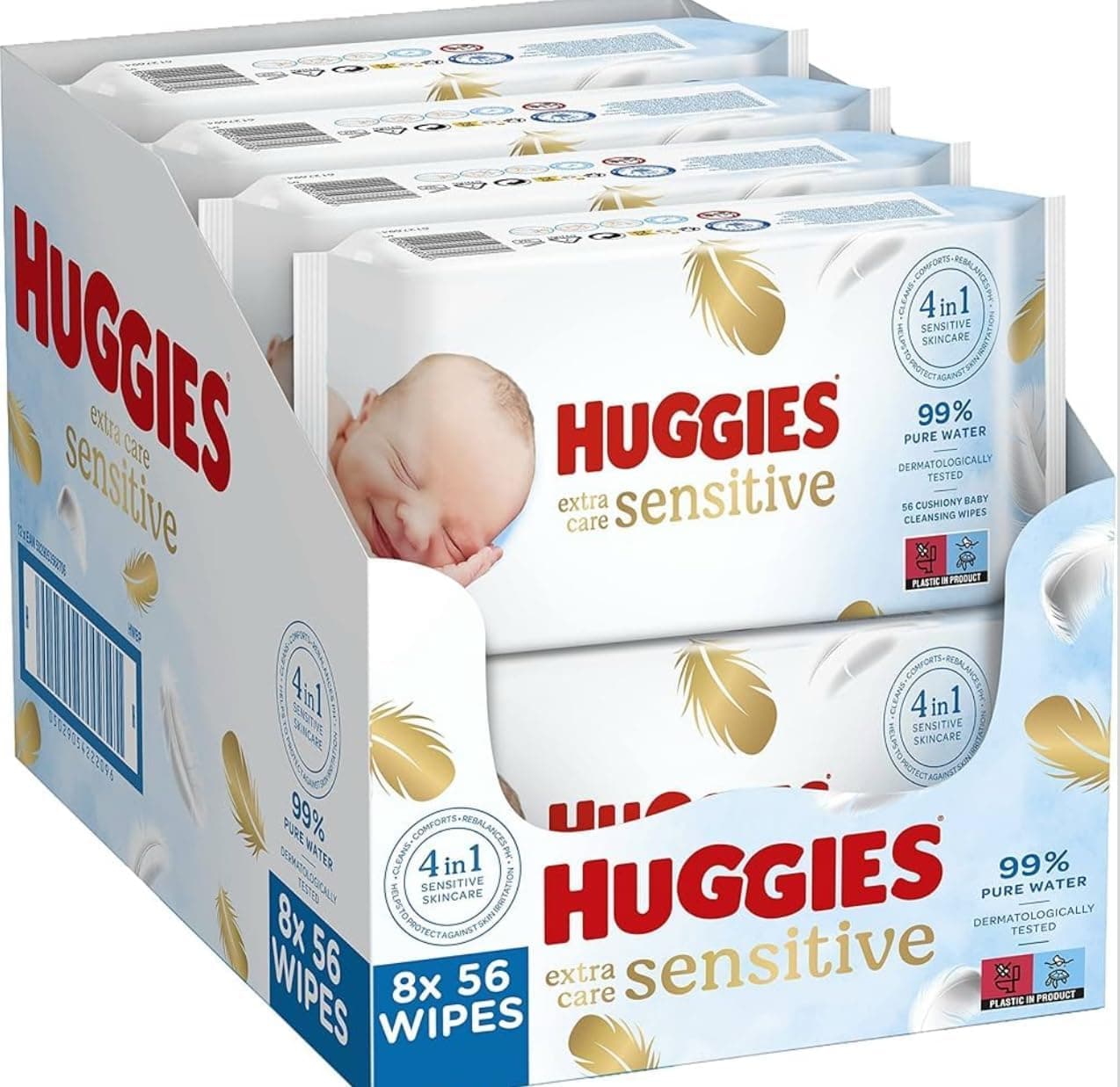 Sonderangebot: Huggies Pure Extra Care Sensitive Baby-Feuchttücher 8x56 Tücher