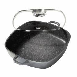 STONELINE Servierpfanne Eckig 32 cm mit echten Steinpartikeln 🍳🔥