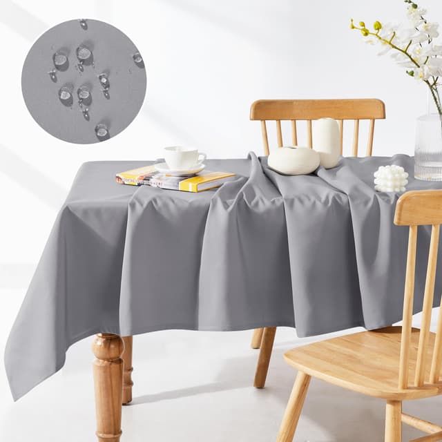 Deconovo Outdoor Tischdecke 220x130 cm Grau 🌧️🍃