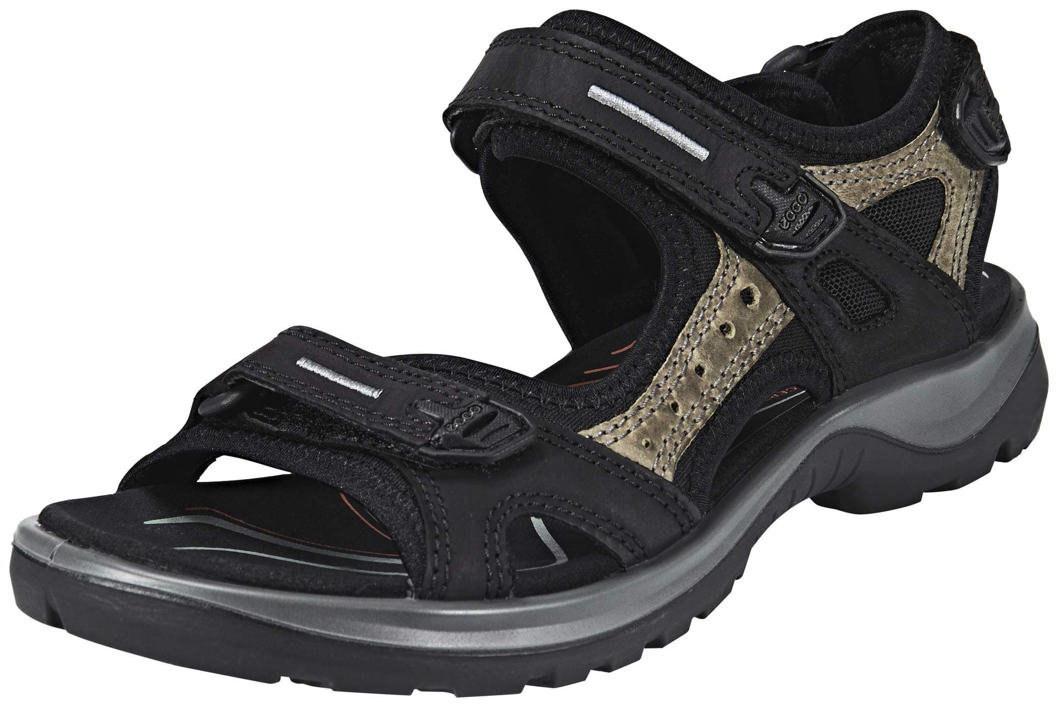 🌟 Super Angebot! ECCO Damen Offroad Sandalen 40 EU Black Mole Black 🌟